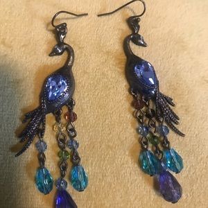 Peacock earrings